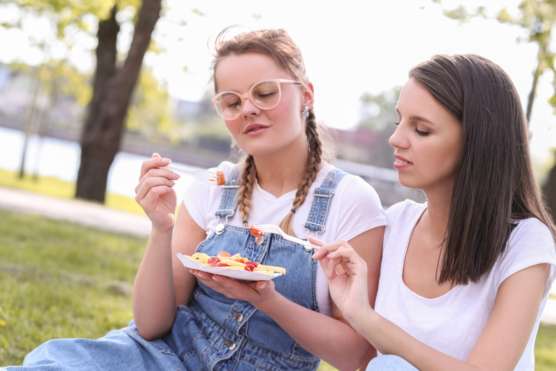 Picnic. Women in the park